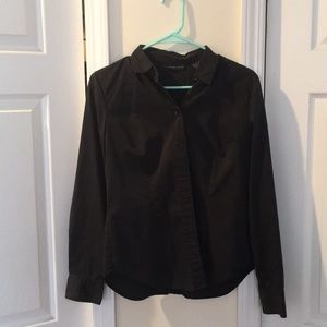New York &company blouse/ office shirt black  s